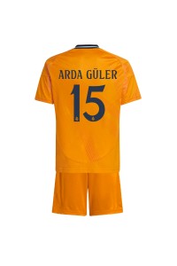 Fotbalové Dres Real Madrid Arda Guler #15 Dětské Venkovní Oblečení 2024-25 Krátký Rukáv (+ trenýrky)